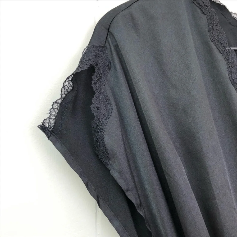 Victoria’s Secret Black Satin Robe